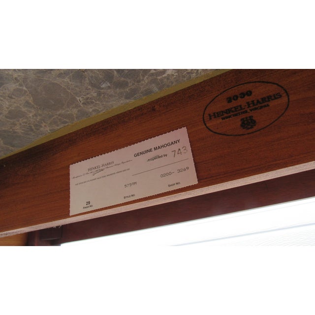 Vintage Henkel Harris Console Table Marble Rare Empire Mahogany For Sale - Image 6 of 6