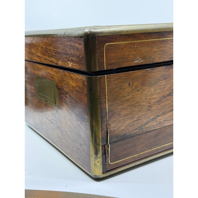 19th Century Rosewood Vanity Box w/Sterling Silver Accents Likely John Gough For Sale - Image 12 of 18