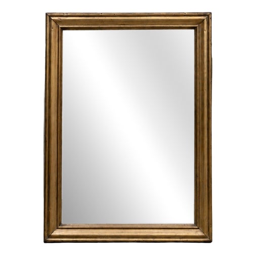 Antique Brass Brewery Mirror, 1800s For Sale