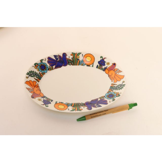 Set of Four Vintage Villeroy & Boch "Acapulco" Bird Motif Deep Oval Plates For Sale - Image 9 of 17