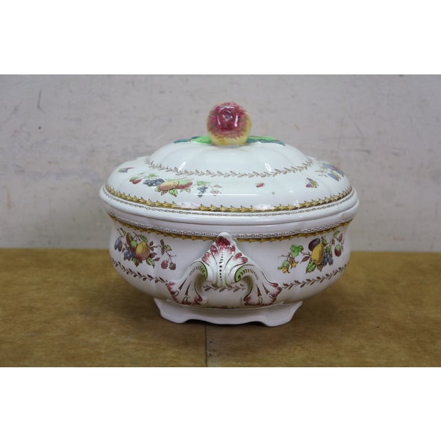 Copeland Early 20th Century Copeland Spode England Rockingham Vegetable Serving Dish Soup Tureen For Sale - Image 4 of 18