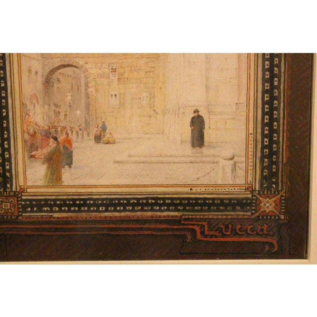 Traditional Circa 1872-1880 Watercolor by Albert Goodwin, "San Michele, Lucca" For Sale - Image 3 of 5