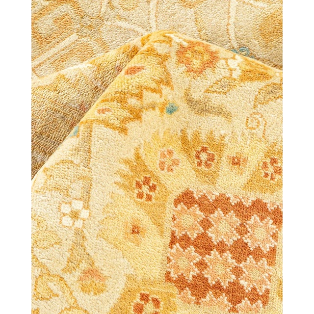 Textile Vintage Traditional Hand Knotted Wool Area Rug, Ivory - 8'0" X 9'10" For Sale - Image 7 of 9