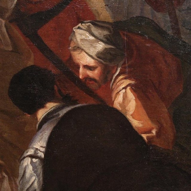 Venetian Artist, Christ and the Adulteress, 1590, Oil on Canvas For Sale - Image 11 of 16