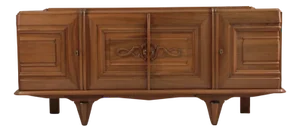 Art Deco Walnut Sideboard, France, 1940s