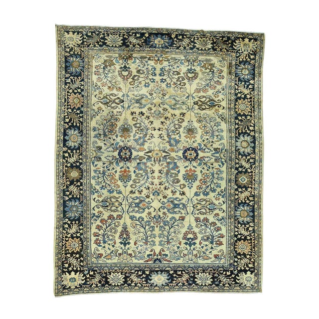 1920s Persian Lilahan Ivory Handmade Floral Design Rug For Sale - Image 13 of 13