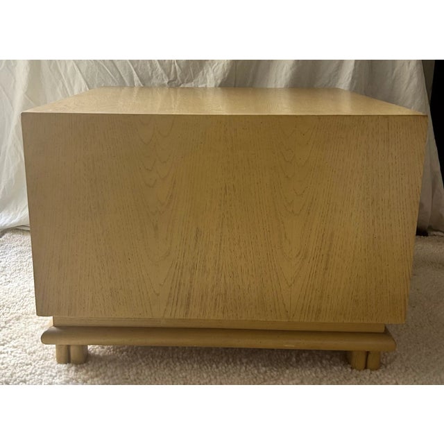 Mid-Century Modern Vintage Chinoiserie Faux Bamboo Two Drawer End Table by American of Martinsville For Sale - Image 3 of 10