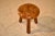 Mid-Century French Burl Elm Stool For Sale - Image 4 of 8