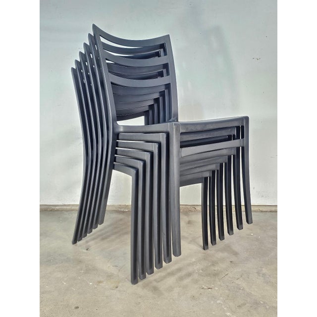 Italian Casprini Sabrina Stackable Chairs by Marcello Ziliani - Set of 6 For Sale In Los Angeles - Image 6 of 12