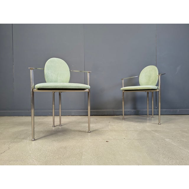 Aqua Vintage Dining Chairs from Belgo Chrom, 1980s, Set of 6 For Sale - Image 8 of 18