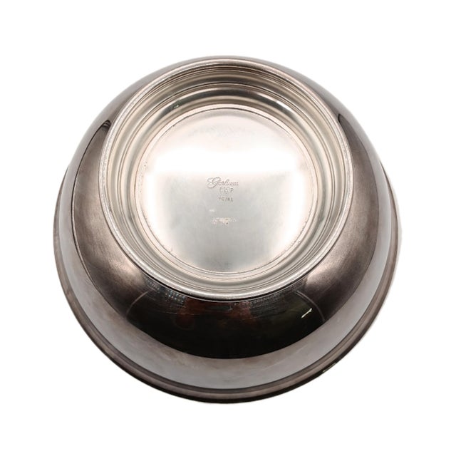 Based on the “Liberty Bowl” created by Paul Revere in 1768, this stylish mid-century modern Gorham silverplate footed bowl...