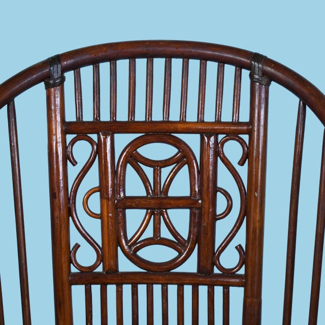 Pair of Brighton Style High-Back Chairs For Sale - Image 4 of 5