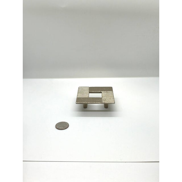 Hickory Chair Modern Pull Champagne Silver. Square Modern Design. Decorative Front.