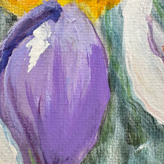 Paint Original Floral Painting by Robin Blakely Vaughan Framed Signed 15x13 For Sale - Image 7 of 12