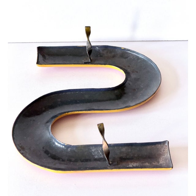 Industrial Enamel Letter S, 1960 For Sale - Image 9 of 11