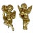 1970s Vintage Boho Chic Hollywood Regency Italian Figural Wall Sculptural Cherubs - A Pair. For Sale