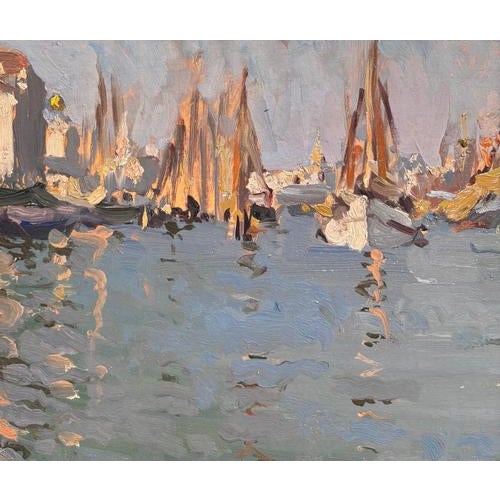 Giovanni Guarlotti, Venice, 1934, Oil on Cardboard For Sale - Image 6 of 9