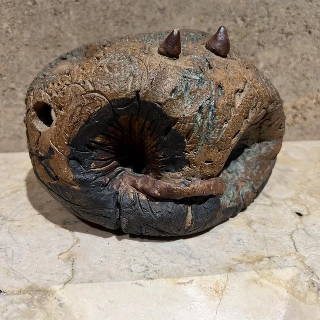 1970s Studio Pottery Sculptural Art Abstract Sphere For Sale - Image 4 of 10