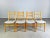 We are offering a beautiful set of four vintage chairs from the 1960s with horizontal slats in the backrest for sale. The...