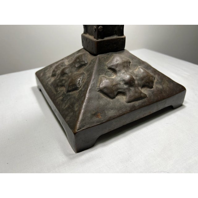 Arts & Crafts Early 20th Century Arts and Crafts Hammered Table Lamp For Sale - Image 3 of 11