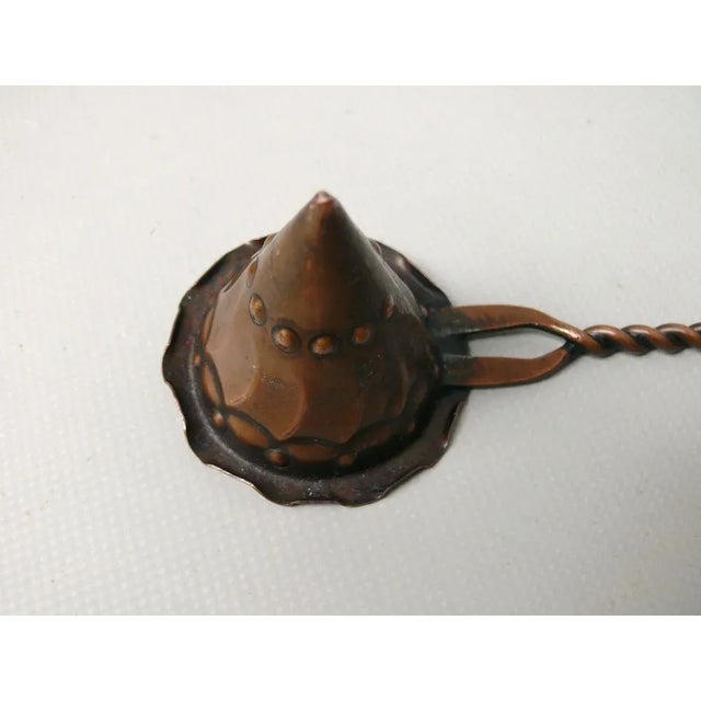 Arts and Crafts Candle Snuffer in Copper, 1890s For Sale - Image 4 of 11