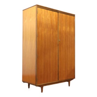 Mid Century Modern Vintage Teak Butilux Armoire Wardrobe For Sale
