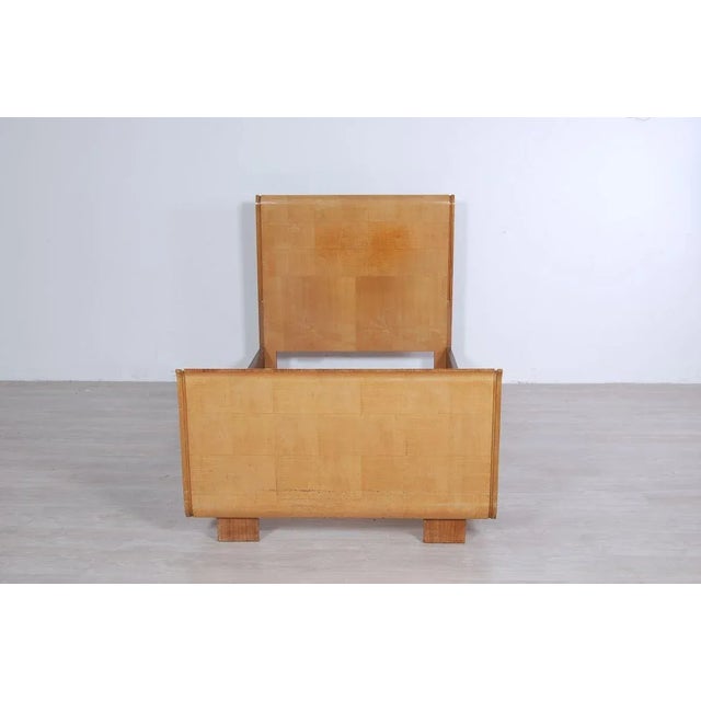 Art Deco Burl Single Bed Frame, 1930s For Sale - Image 4 of 15