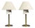 Luxus, Table Lamps, Brass, Fabric, Sweden, 1960s For Sale