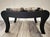 Black Antique Early 20th Century Victorian Footstool Black With Cat Tapestry Upholstered Cushion For Sale - Image 8 of 9