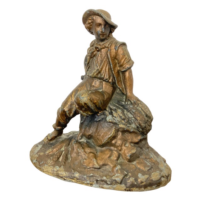 Victorian Peasant Art Figure, Late 19th Century For Sale