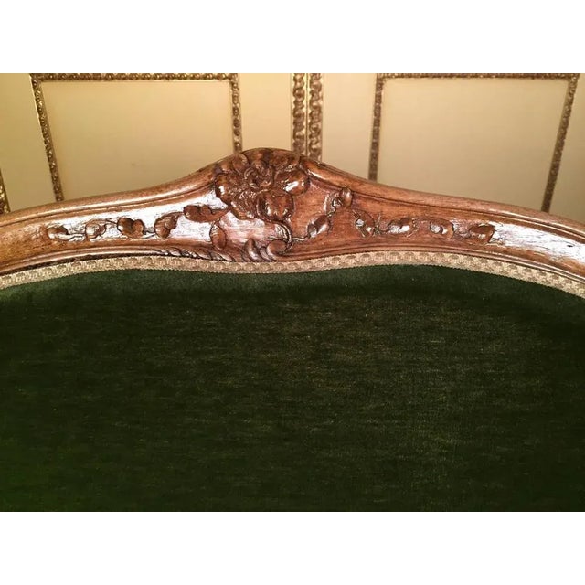 Late 19th Century 19th Century Louis XV Sofa in Walnut, 1890s For Sale - Image 5 of 9