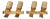 Mid 20th Century Spanish Brutalist Gilt Iron Electric Wall Sconces - a Pair For Sale