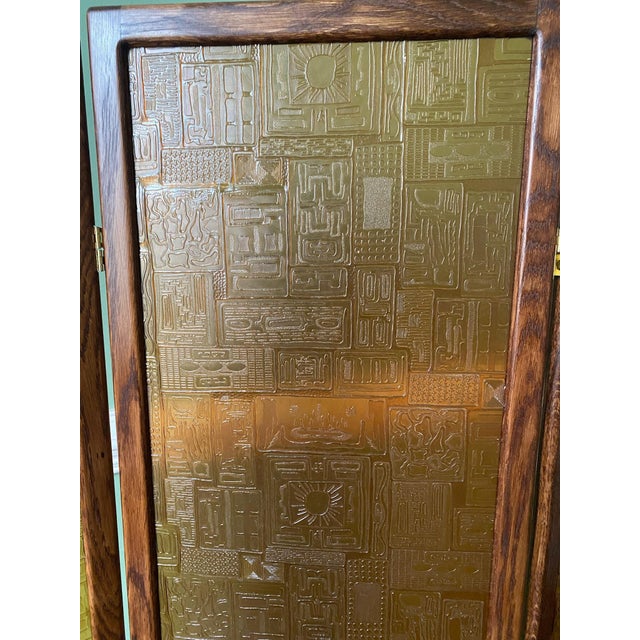 1960s Mid Century Modern Saftiplas Three-Panel Room Divider For Sale - Image 5 of 13