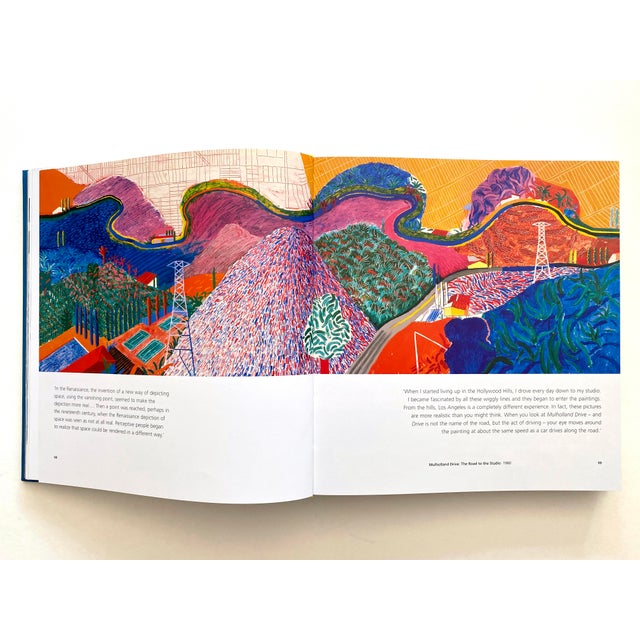Paper " Hockney's Pictures : The Definitive Retrospective " First Edition Large Volume David Hockney Hardcover Pop Art Book For Sale - Image 7 of 12