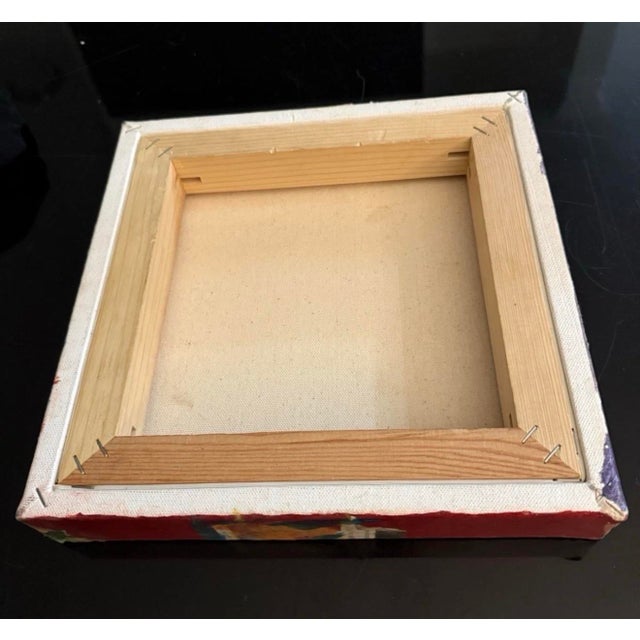 Elizabeth Lamb Original MIXED Media Collage Art On Canvas 10x10 Excellent condition signed by Artist The product is an...