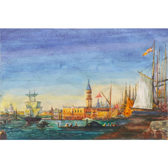 'Venice, Bacino DI San Marco, Circa 1900' Attributed to Felix Ziem, Venetian Vedute, St. Mark's Place, Santa Maria For Sale - Image 13 of 13