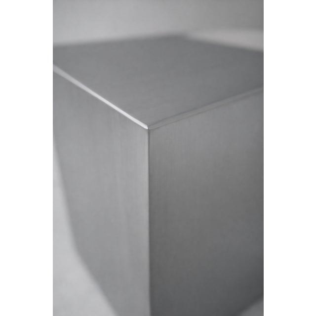 Sculptural Stainless Steel Side Table by Veliento For Sale - Image 9 of 11