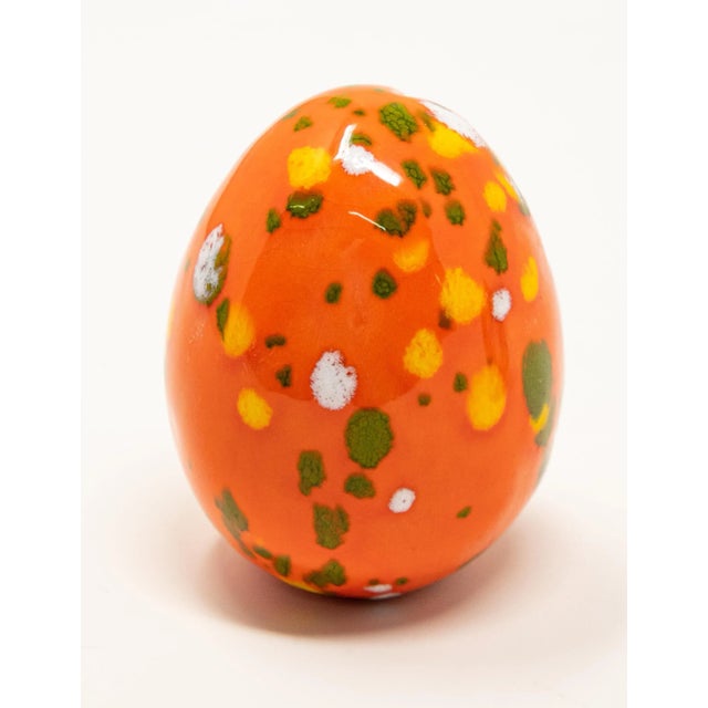Mid 20th Century Ceramic Glazed Eggs- Set of 2 For Sale - Image 4 of 10