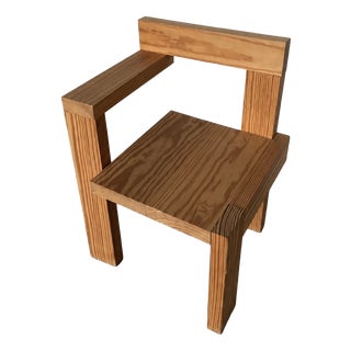 Brutalist Style Pine Chair by Gerrit Thomas Rietveld, 1995 For Sale