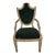 Mid 20th Century Vintage Green Velvet Chair For Sale