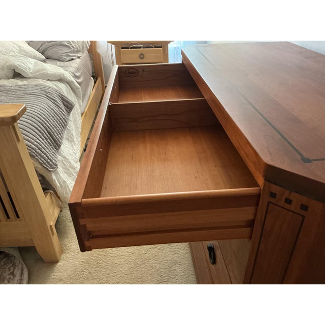 2000 - 2009 Stickley 21st Century Collection Cherry Inlay Four Drawer Dresser For Sale - Image 5 of 7