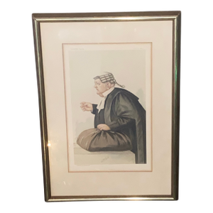 VTG Vanity Fair Vincent Brooks, Day & Son Lithograph "Jumbo" Dec.12 1885 Framed