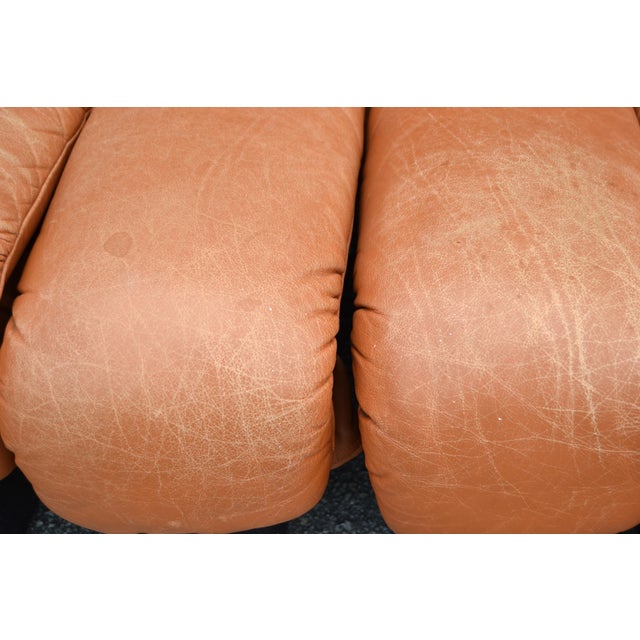 1972 Attributed to De Sede Ds-600 Snake Sectional Sofa Cognac Brown Leather Sofa Switzerland For Sale - Image 11 of 14