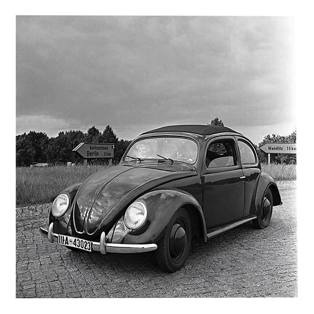 Volkswagen Beetle Parking on the Streets, Germany 1939, Printed 2021 For Sale