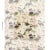 Featuring charming chickens scattered among a lush profusion of hollyhocks, this animated floral fabric design by Mary...