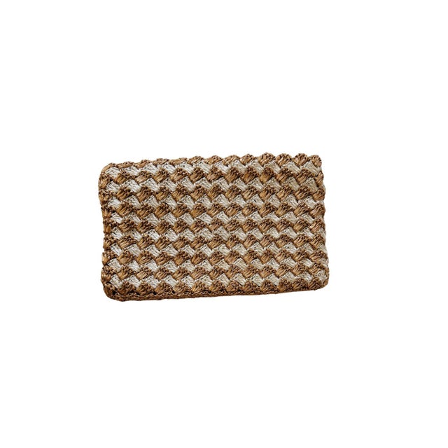 Vintage Prada Raffia Clutch For Sale - Image 9 of 10