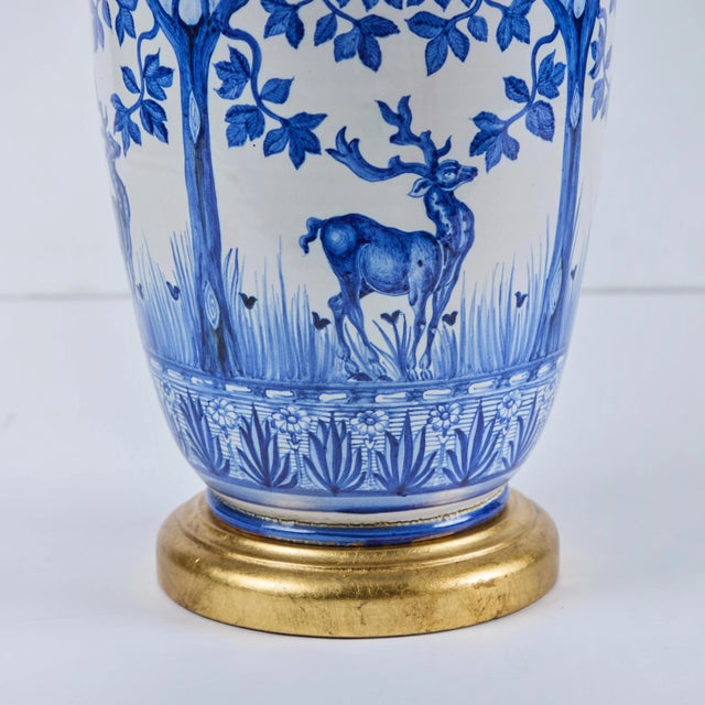 1920s 1920s French Porcelain Lamps - A Pair For Sale - Image 5 of 5