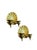 A charming pair of vintage candle sconces. Each features a cast metal, shell firm back plate with double, brass candle...