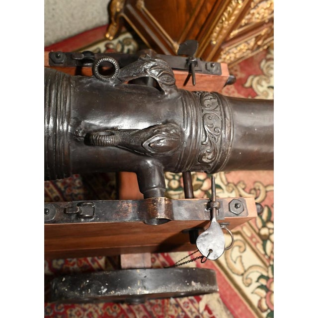 Large French Bronze Cannons, Set of 2 For Sale - Image 4 of 15