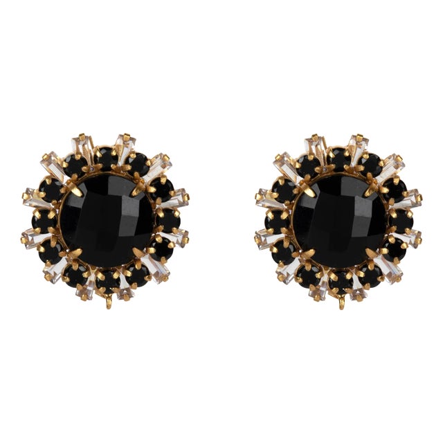 Isabella Studs (Black) (Clip On) For Sale